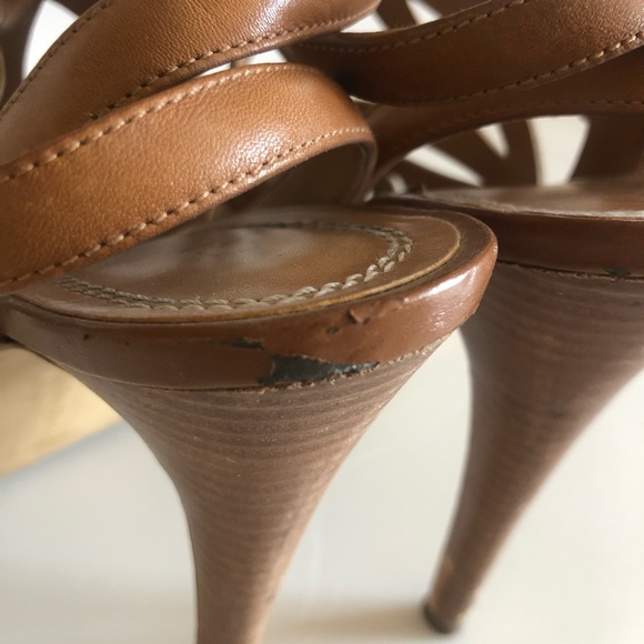 Guess Tan Platform Open Toe Strappy Heel - Picture 7 of 7